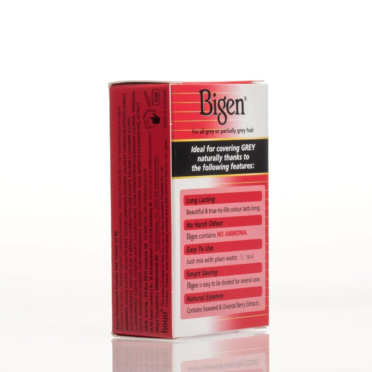Bigen Permanent Powder Hair Color - 96 - Deep Burgundy | No Ammonia (Pack of 1)