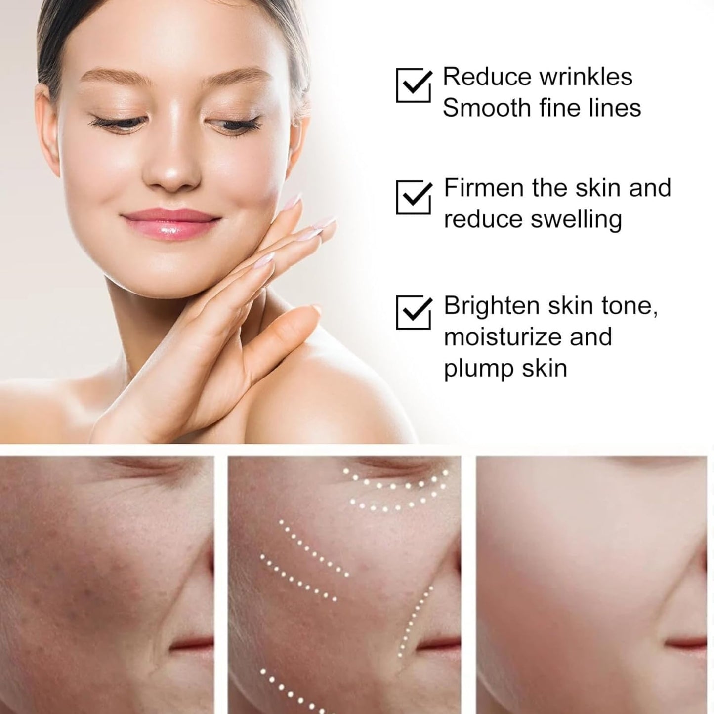 Collagen Peptides Firming Serum Stick,Luxurious Collagen Firming Cream Stick,Skin Tightening Cream for Face,Collag-en Ser-um St-ick,Anti Aging Peptides Ser-um Stic-k,30g