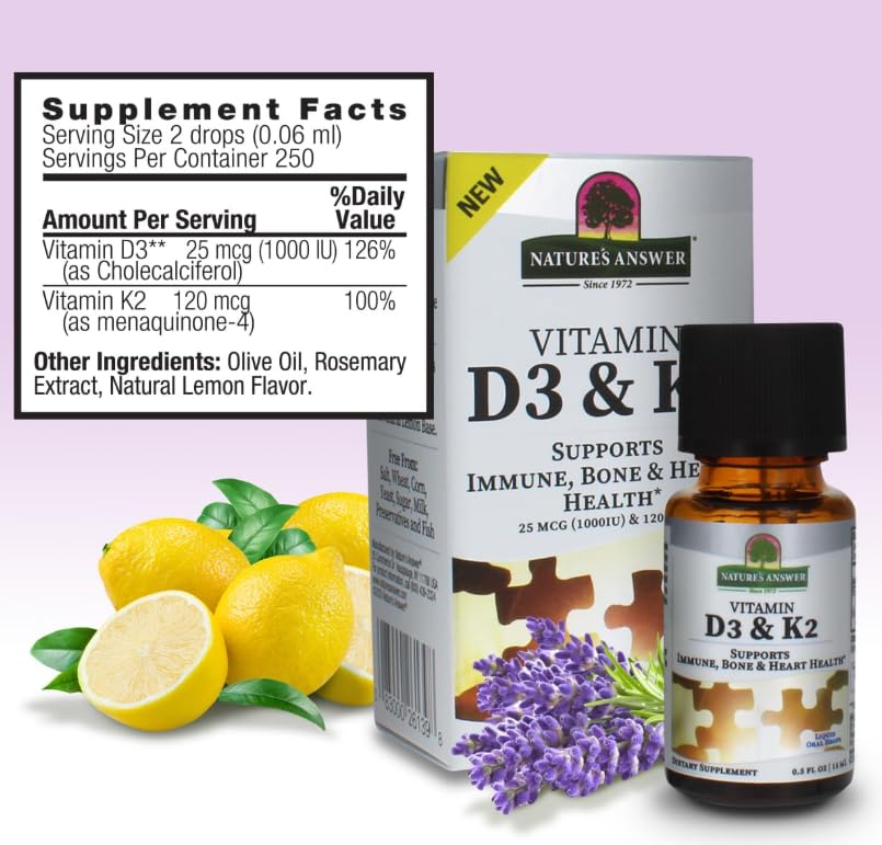 Generic Natural's Answerm Vitamin D3 & K2, 15ml