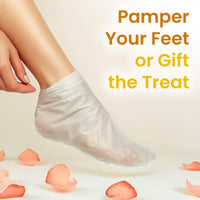 Hydrating Foot Mask Socks for Dry Cracked Feet, Feet Masks For Women & Men Foot Care & Cracked Heel Repair, Restoring & Moisturising Socks with Shea Butter, Jojoba Oil & Vitamin E (2 Pairs)