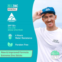 Sun Zapper Zinc Stick - Tan, Light Skin Sunblock SPF50+ Zinc Sunscreen Stick Made in Australia