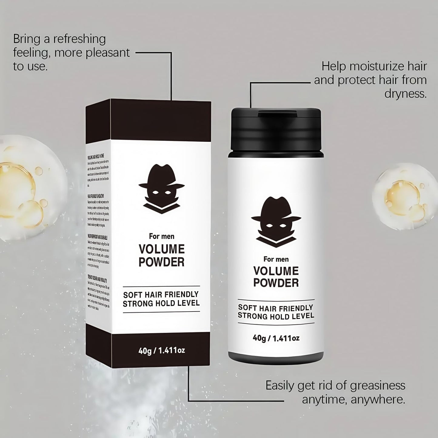 Xunzhi Hair Styling Texturizing Powder,Volume Powder for Men,Hair Styling,H-air P-owder f-or M-en and Women,Volumising S-tyling Po-wder,Leavein Texture Po-wder,H-air Texture Pow-der M-en S-tyling