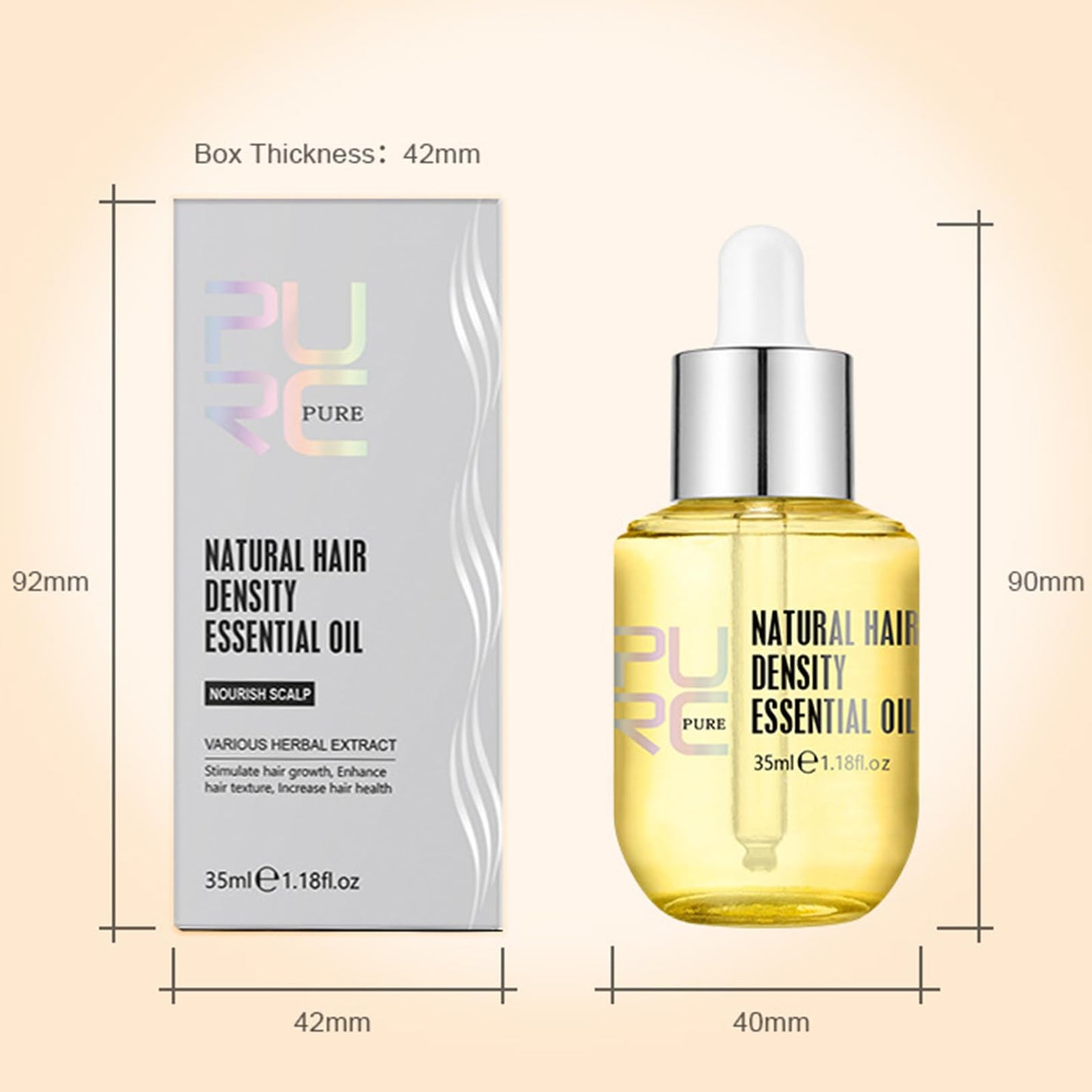 Hair Growth Serum Anti Hair Loss Hair Serum Ginger Regrowth Hair Oil For Thinning Balding,Thin Hair,Fast Growth,Repairs Follicles Stronger Hair For Men & Women,35ml (1pc)