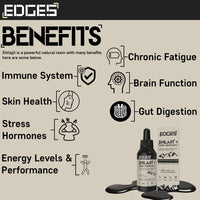 Edges Shilajit Liquid Drops, Faster Absorption, High Potency, Fulvic Acid, Humic Acid, 85+ Minerals, 2 Month Supply