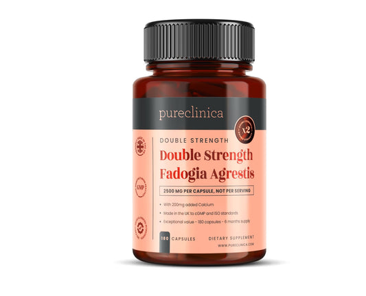 Pureclinica Double Strength Premium Fadogia Agrestis - 2500mg x 180 Capsules - 6 Months Supply