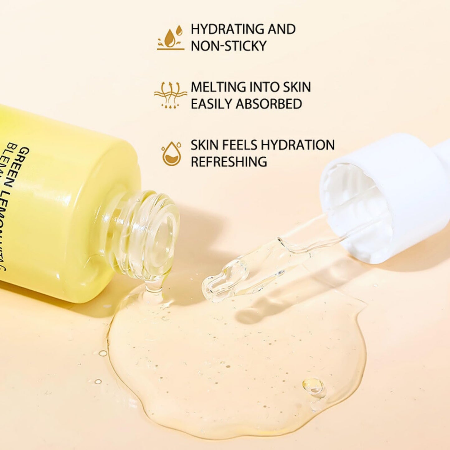 Tongyend Green Lemon Vitamin C Serum for Face, Blemish Serum, Dark Spot Correcting Glow Serum, Brighenting Face Serum for Hyperpigmentation, Fade Acne Marks, Improve Dullness, Shrink Pores, 30ml