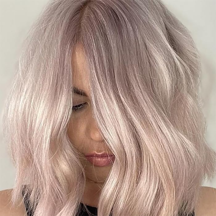 Crazy Color Metallic Marshmallow Semi-Permanent Hair Dye. Highly Pigmented Dusty Pink Conditioning & Oil Nourishing Vegan Formula | No Bleach or Ammonia | 100ml