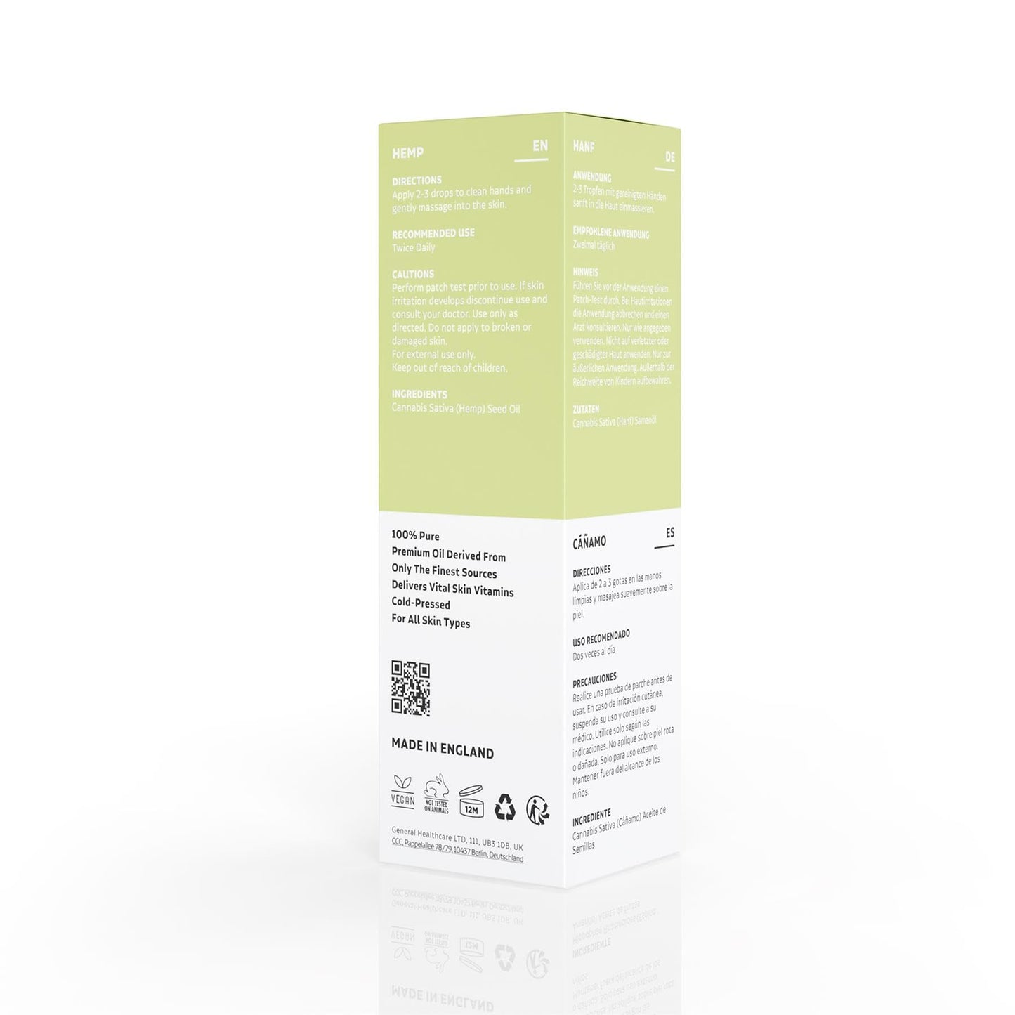 Dermavitamins 100% Pure Hemp Oil - 30ml