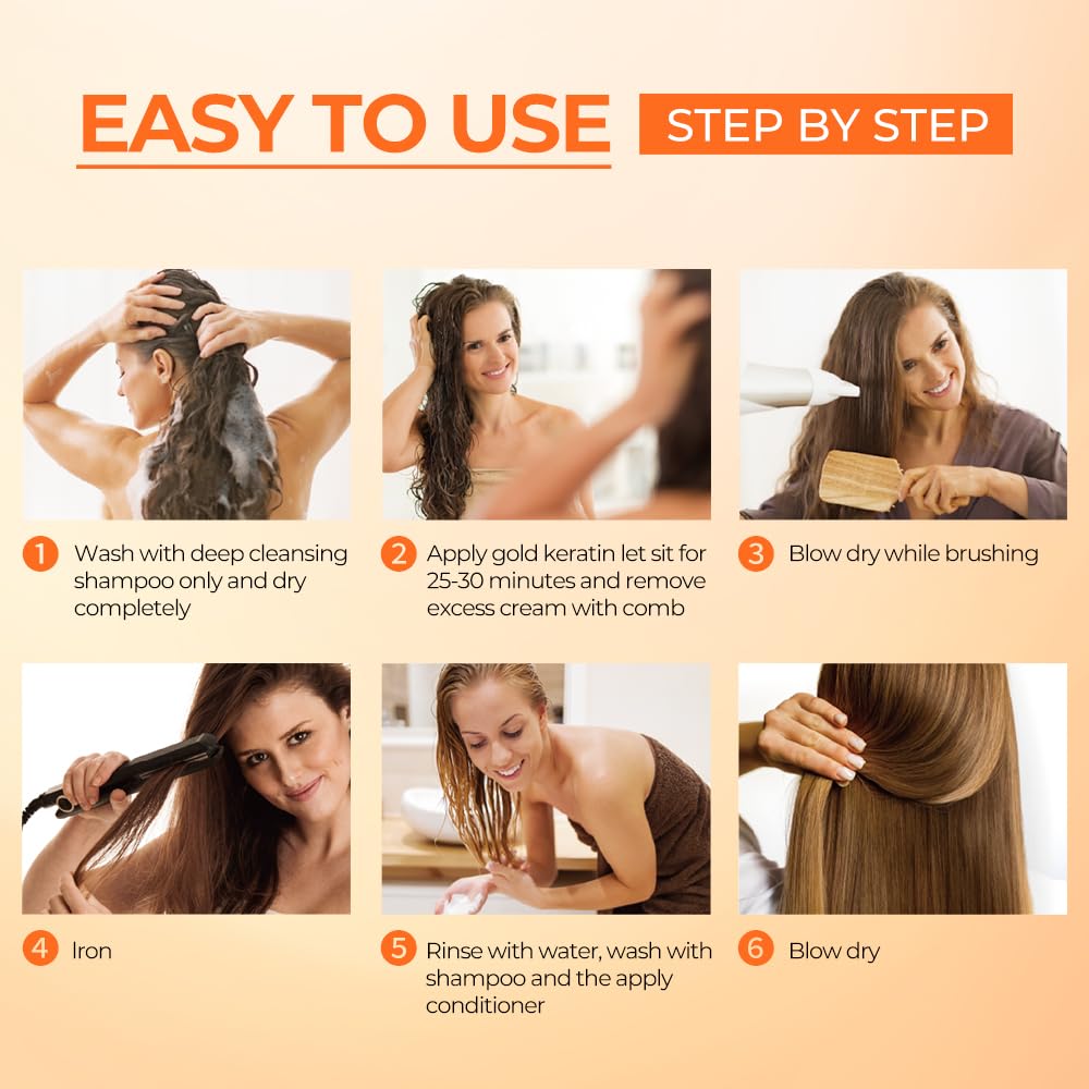 Karseell Maca Essence Keratin Hair Straightening Kit, 12 Weeks of Home Use Professional Straightening, Straighten and Smooth Hair, All Hair Types