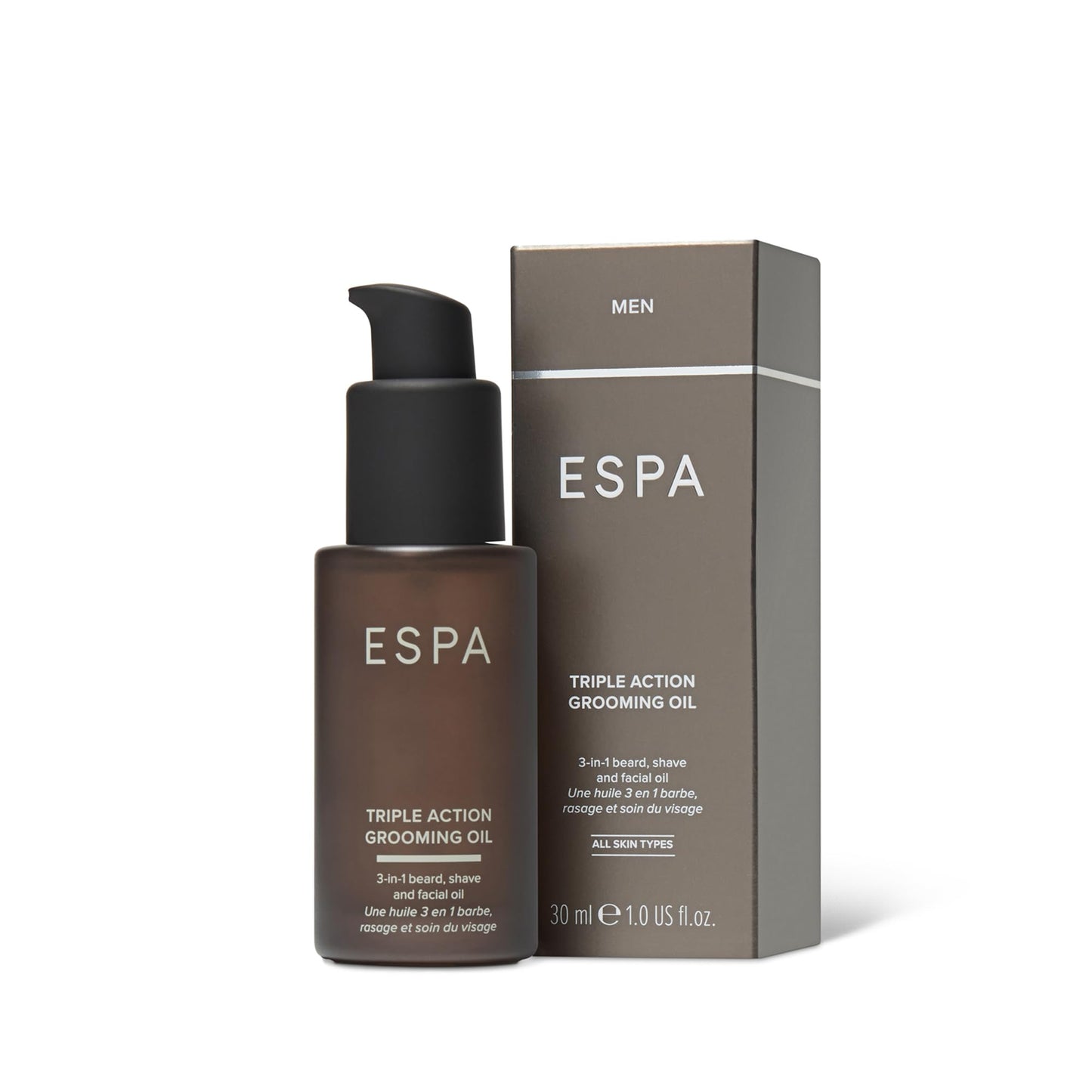 ESPA | Triple Action Grooming Oil | 30ml | 3-in-1 Shave, Beard & Facial Oil