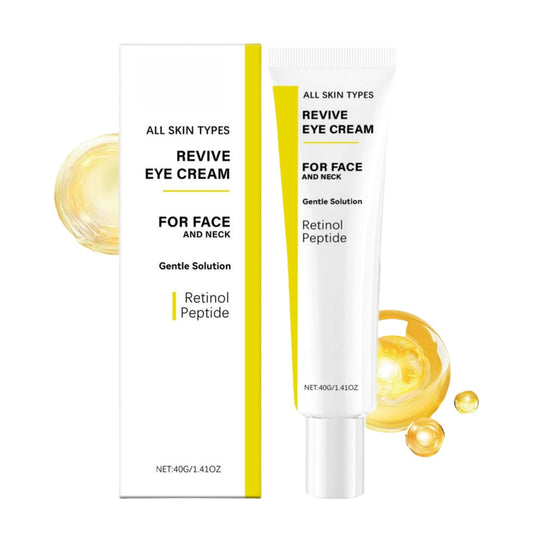QinZiEn Retinol Revive Eye Cream,Anti Wrinkle Retinol Serum for Face,Anti Aging Retin-ol Cream for Neck,Dark Circles Under Eye Reti-nol Eye Cream,Face Serum Eye Bags Remover,Wrinkle Filler,F-ace Moisturisers