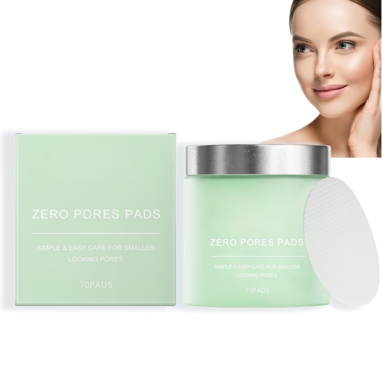QinZiEn Zero Pore Pads,Dual-Textured Facial Toner Pads for Exfoliation and Minimizing Pores,Exfoliating Face Pads,Cotton Face Pads,Pore Pads,Exfoliating Pads,Exfoliating Pads Face,Makeup Pads,Cosmetic Pads