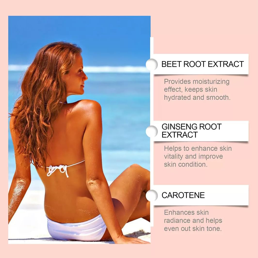 Tanning Drops,Self Tanning Drops, Sunless Tan Enhancer,Herbal Self Tanning ,Natural Tanning Suitable for The Whole Body,Lmprove Your Natural Complexion and Glow 60ML