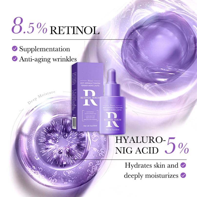 YUYUE-YY Retinol Serum, Anti Aging Retinol Serum for Face & Neck, Cream Serum for Smoothing Fine Lines and Skin Brightening, Anti Wrinkle Serum for Skin Repair, Acne, Scar, Dark Spot, Fine Line and Wrinkles