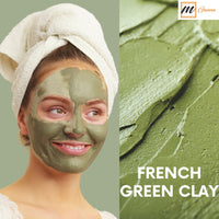 mGanna French Green Clay Powder 0.5 LBS | Illite Montmorillonite Clay for Facial Masks, Creams, Soft Peels and Scrubs, and Soap Making