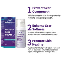 PrimeCove - Advanced Scar Cream (35g) | Remove Surgery, Injury and Acne Scars
