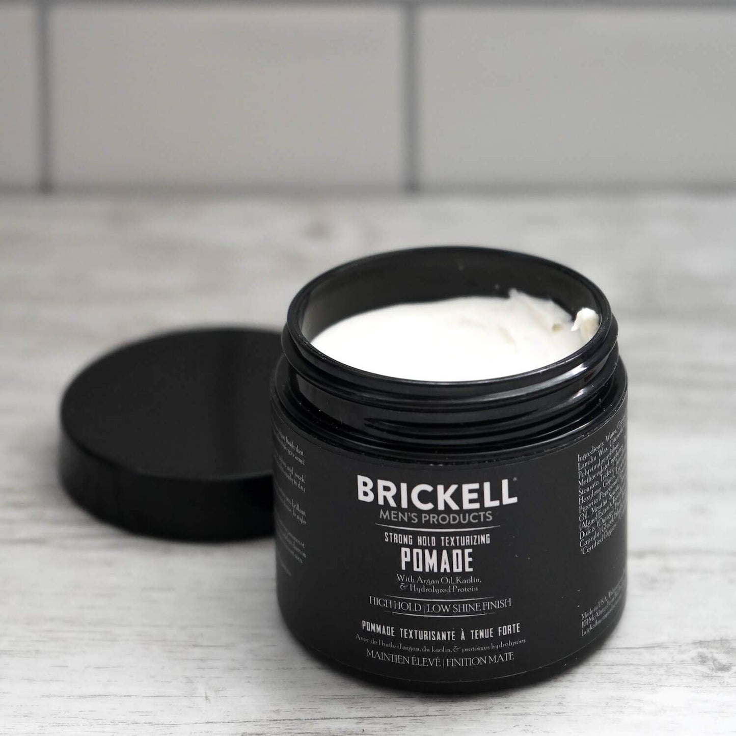 Brickell Men's Strong Hold Texturizing Pomade For Men, Natural and Organic, Pliable Fiber Pomade, 59 ml, Scented