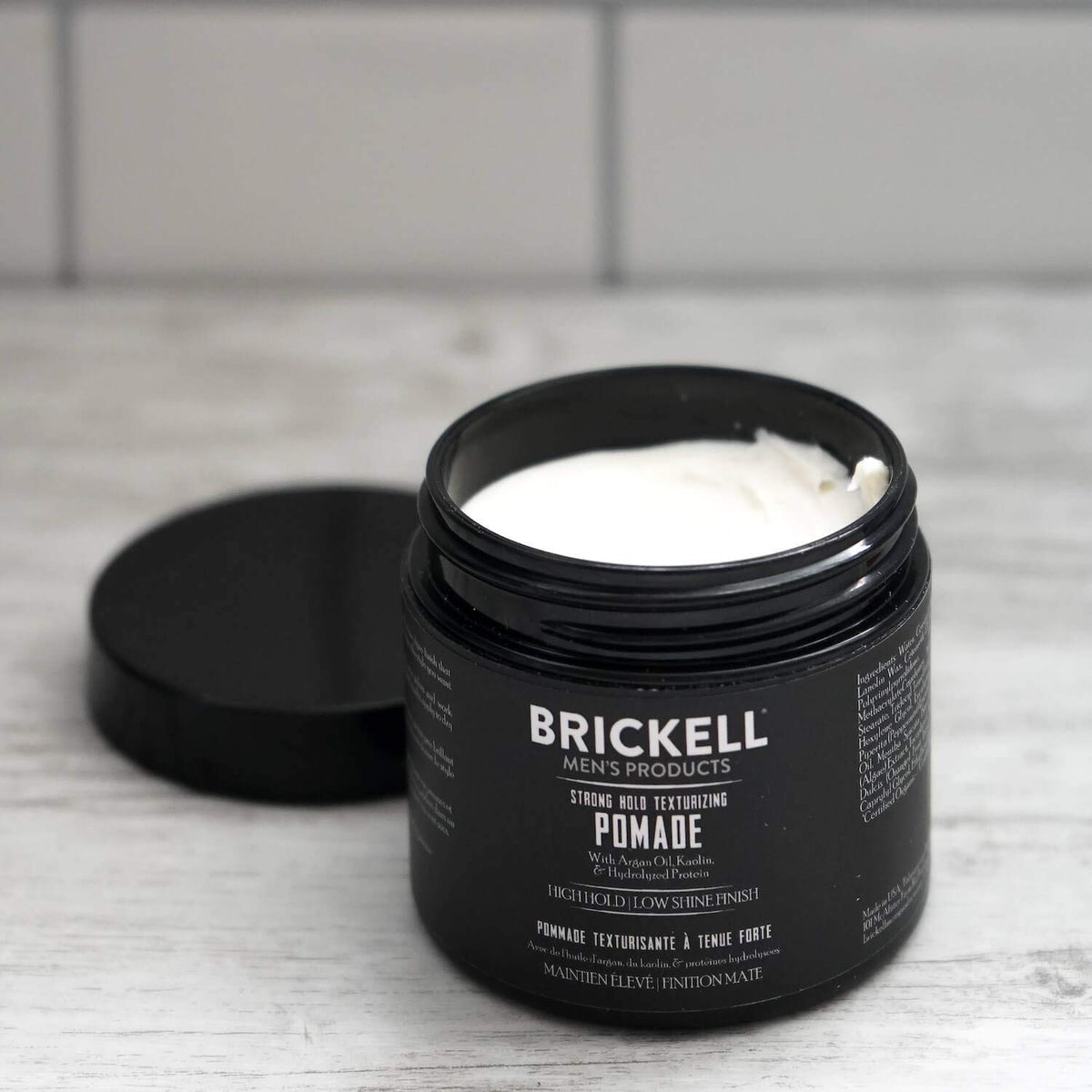 Brickell Men's Products Brickell Men's Strong Hold Texturizing Pomade For Men, Natural and Organic, Pliable Fiber Pomade, 59 ml, Scented