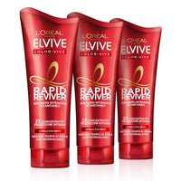 L'ORÉAL L'Oréal Paris Elvive Rapid Reviver Instant Intensive Conditioner, Enriched with Amino Acid and Vitamin E, for Coloured Hair, Pack of 3