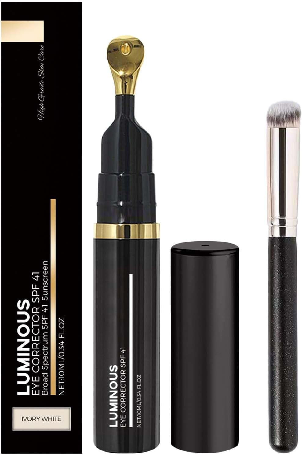 DOOCECIY Luminous Eye Corrector SPF 41, Eye Cream for Dark Circles Puffy Eyes, Anti Wrinkle