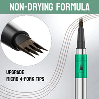 Microblading Eyebrow Pen - 4 Tip Waterproof Eye Brow Pencil - Upgraded Magic Eyebrow Pencil - Eye-brow Contouring Pen Rapid Eyebrow Makeup for Beginners