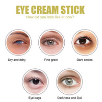 SingHao Snail Peptide Eye Cream Stick,Anti-Aging E/ye C/ream for Puffiness,Collagen Anti Wrinkle Ey/e Balm S/tick,Ey/e Serum Stick for Eye Bags,Under Ey/e Cream,Anti Wrinkle E/ye Cream,Eye Bag Balm for Woman