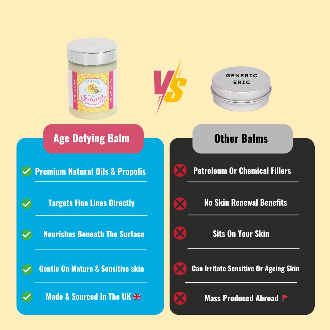 Ultra Bee 100% Natural Age Defying Face Moisturiser - Evening Primrose, Rosehip, Jojoba