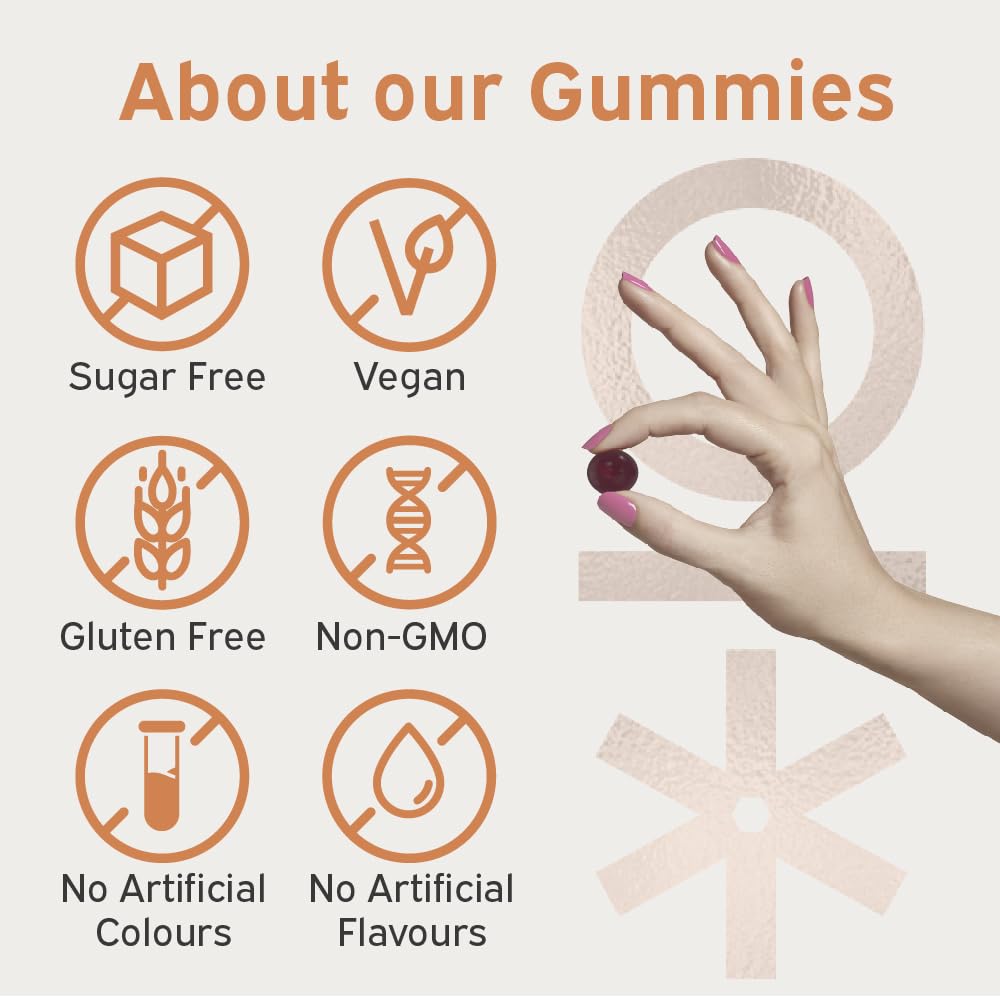 Nutriburst - Vegan Collagen Revive Gummies - Biotin (100µg), Hyaluronic Acid (100mg) + Vitamin C (80mg) - Support Natural Collagen Production, Healthy Hair, Nails & Bones - 60 Gummies 1 Month Supply