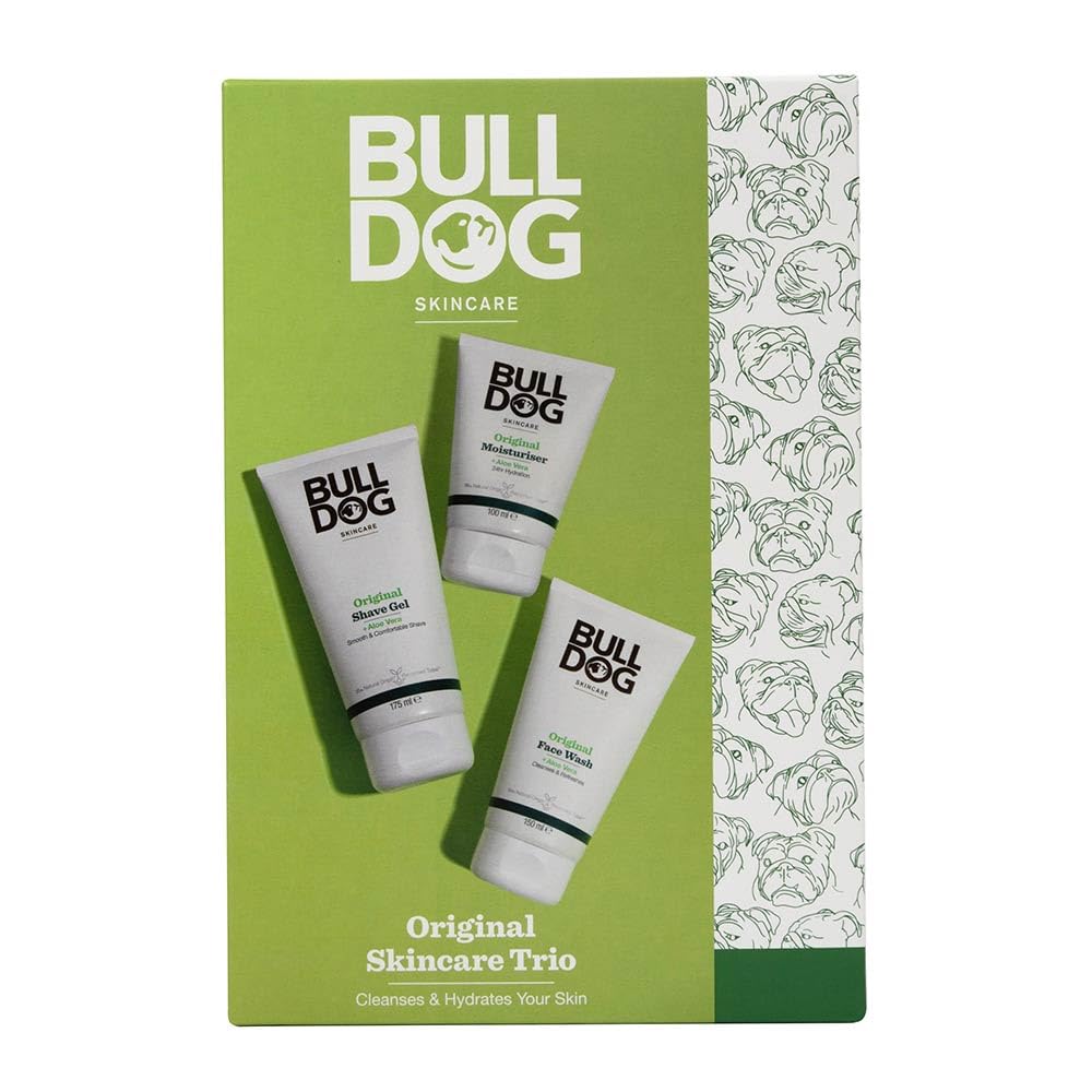 BULLDOG CHRISTMAS GIFTSET - Perfect gitset with original Shave Gel, moisturiser and face wash which is an ideal christmas gift