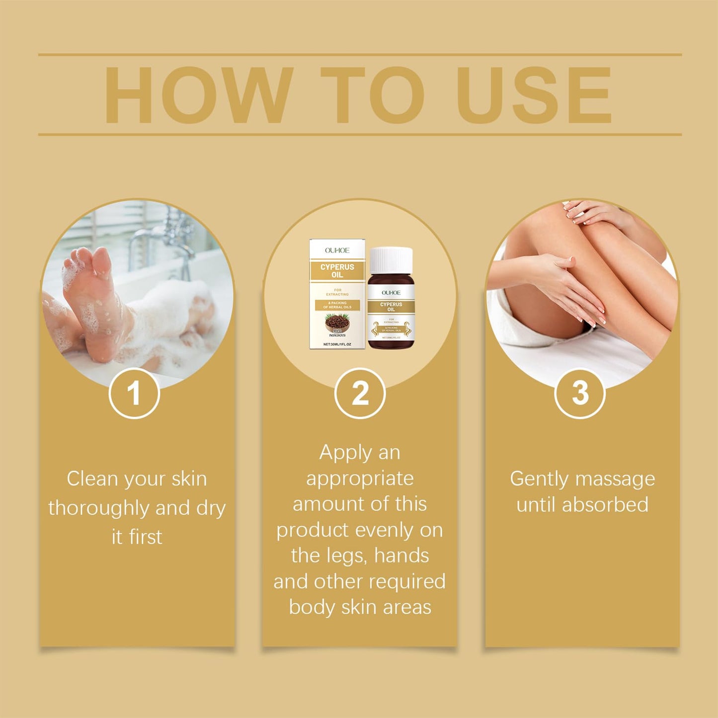 SHEBEEDO Cyperus Rotundus Oil, Cyperus Rotundus Oil for Hair Removal, 100% Pure Cyperus Oil Hair Inhibitor, Decrease Hair Growth-With Dropper, Natural Body Hair Reduction, Moisturizing and Nourishing