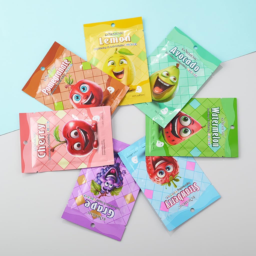Face Mask Set Face Masks Skincare, 7PCS Fruit Sheet Mask Skincare Set for Daily Care Face Sheet Mask, Hydrate,Moisturize, Soothe, masks beauty face mask set, Hydrating & Soothing Face Mask