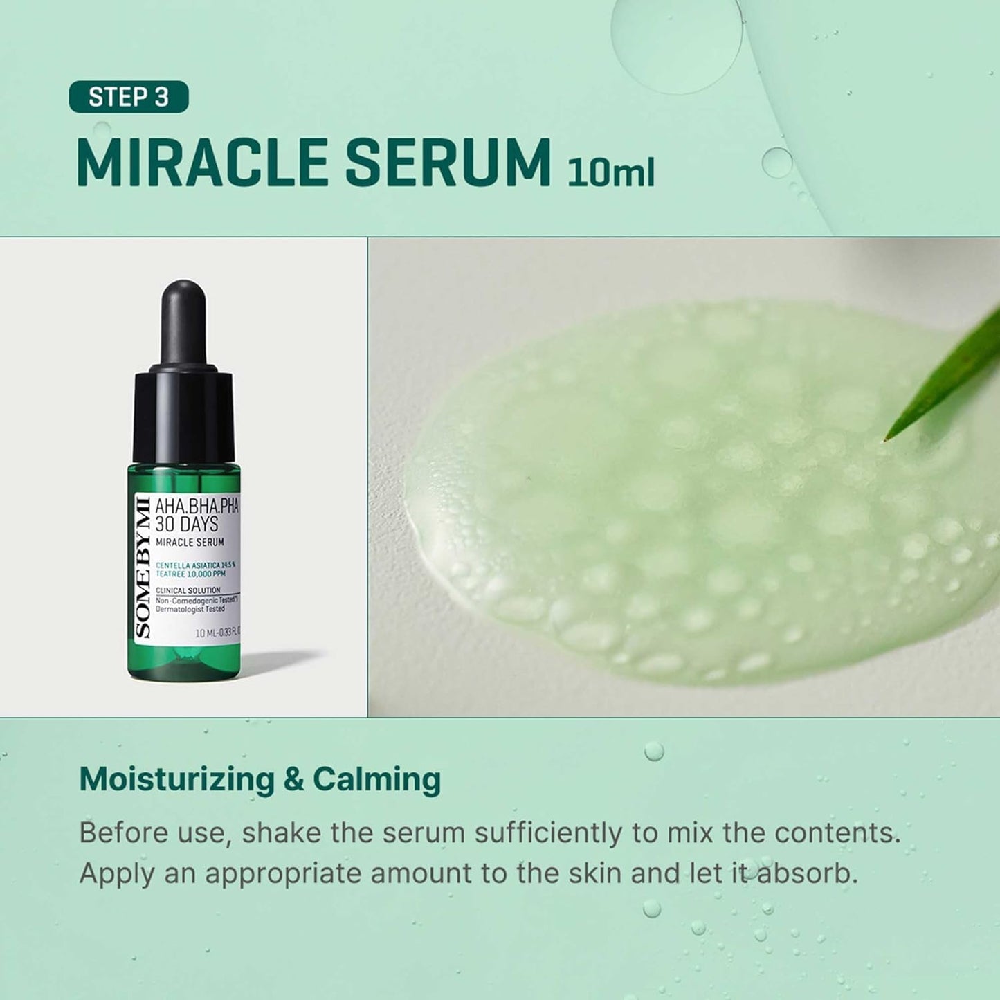 SOME BY MI AHA.BHA.PHA 30 Days Miracle AC SOS Kit, 4 Pcs, Toner 30ml, Serum 10ml, Cream 20g, Acne Foam 30ml