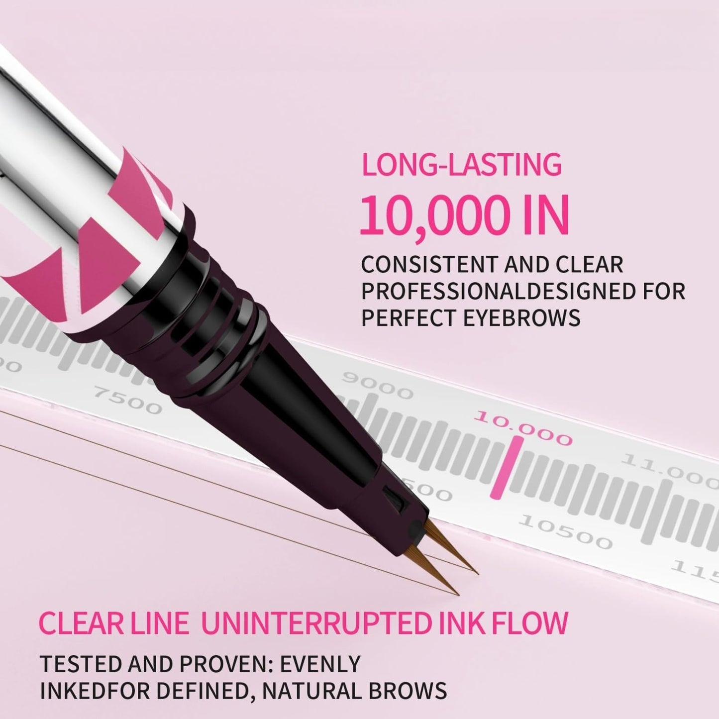OuXing Microblading Eyebrow Pen,Eyebrow Pencil,Dual Ended Ey/ebrow P/encil with 2 Micro-Fork-Tip,Microblading Ey/ebrow Pen/cil,E/yebrow Pen,Waterproof Smudgeproof Eye Brow P/encil with Brow Brush,Black