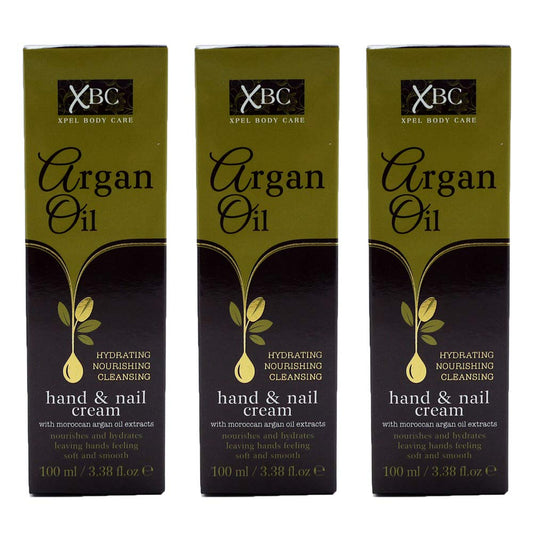 XBC Argan Oil Hand & Nail Cream 100ml – Choose Quantity (3x100ml)