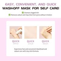 TONISABERY Centella Clay Mask Stick,Deep Cleansing Face Mask,Portable Quick Clay Stick for Face,Deep Cleanse Mask,Mask Stick for F/ace,C/lay M/ask for Fa/ce Moisturizing