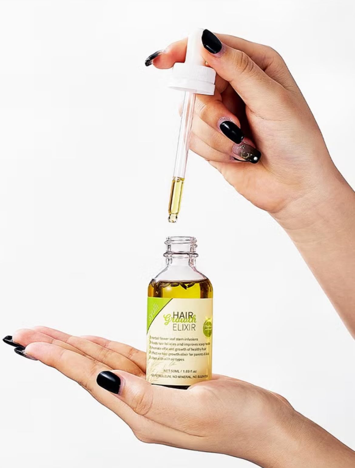 Generic Hair Growth Elixir, Natural Herbal Oil Serum, 50ml, for Hair Loss Treatment and Scalp Care