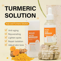 YUYUE-YY Kojic Acid Turmeric Oil Serum Face, Turmeric Oil Face Serum Enriched with Turmeric, Aloe Vera, Seaweed and Goji Berry Extracts to Illuminate Skin Tone, Anti-Aging, Skincare for Man & Women