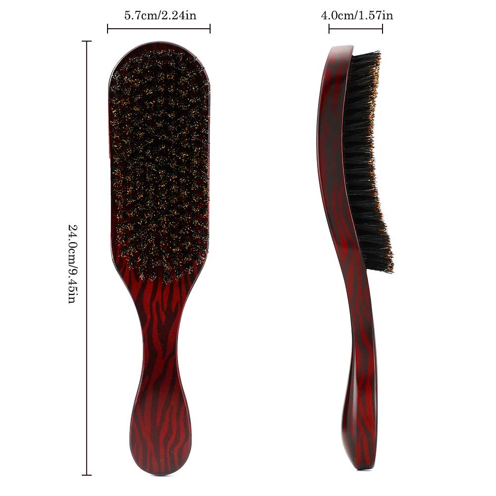 100% Boar Bristle Wave Brush Boar Bristle Hair Care Wave Brush - Brown Wave Brush