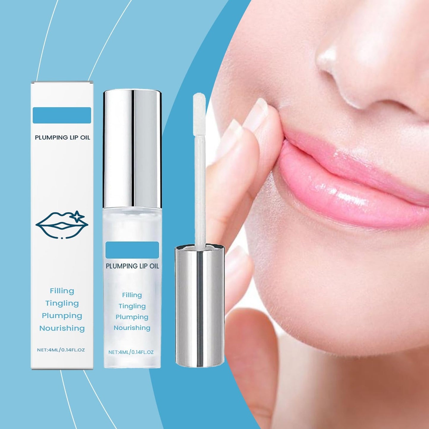 Xunzhi Spicule Plumping Lip Shot,Lip Plumper Extreme,L/ip Plump Lipstick,Liquid Microneedling Plumper Enhancer,L/ip Plumping Serum,Nourishing Li/p Serum Plump,Moisturizing Li/p Oil,P/lumping L-ip Oil,4ml