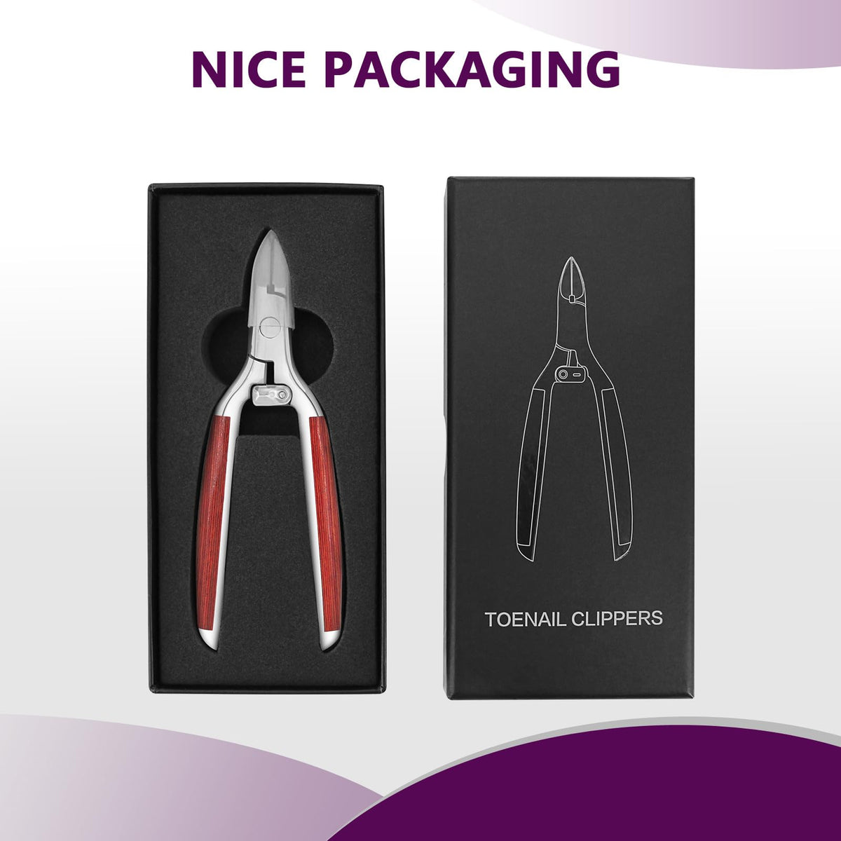 AONOLOVO Toenail Clippers Super Sharp, Professional Thick Ingrown Toe Nail Clippers for Men Women Elderly, Large Podiatrist Toenail Clippers Heavy Duty Nail Nippers Toenail Cutters