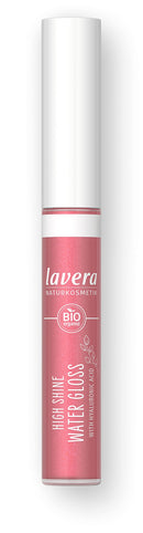 lavera High Shine Water Gloss - Pink Lagoon 04 - Intense colour & shine - light texture - Up to 6 hours hold - Vegan - Natural cosmetics (1x 13,5 g)
