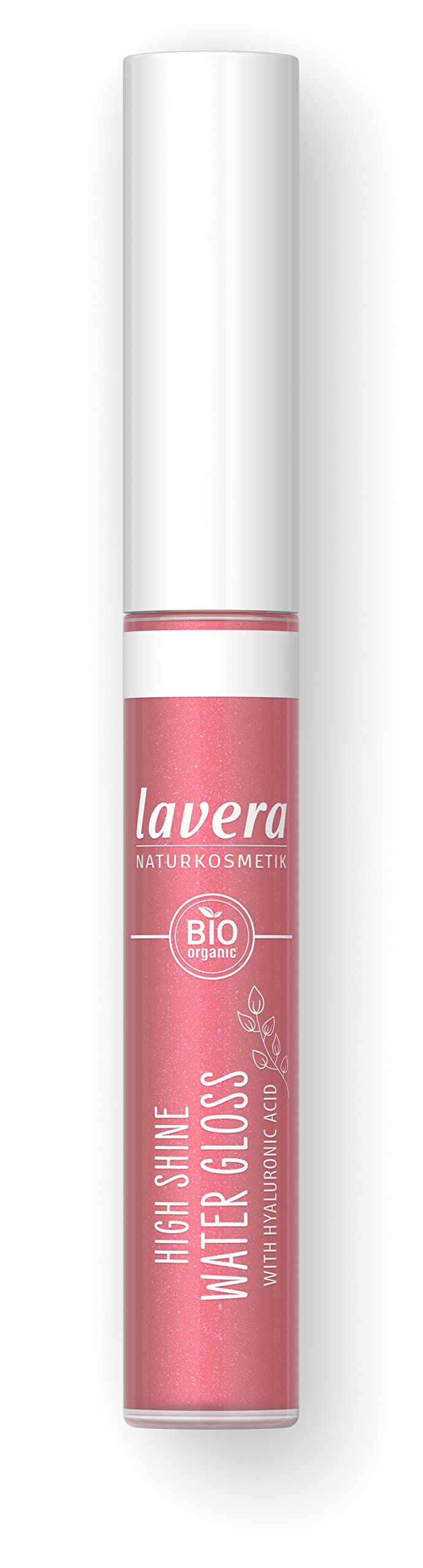 lavera High Shine Water Gloss - Pink Lagoon 04 - Intense colour & shine - light texture - Up to 6 hours hold - Vegan - Natural cosmetics (1x 13,5 g)