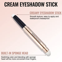 Erinde Shimmer Eyeshadow Stick, Single Eyeshadow, Light Gold Glitter Eyeshadow Pencil Crayon, Cream Eyeshadow Stick Pencil, Pearlescent Sleeper Eye Shadow for Eye Makeup 03#