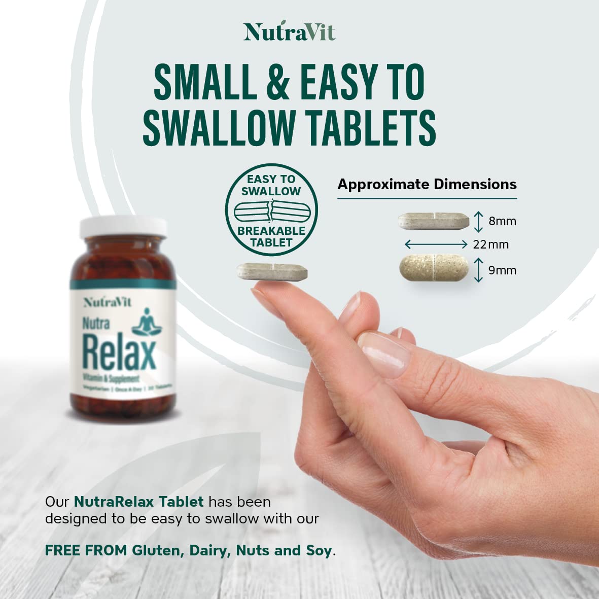NUTRA Relax - Calming Supplement|30 Tablets | Supporting Relaxation| Containing Chamomile, Lemon Balm, Griffonia| Optimal Tranquility - by NutraVit