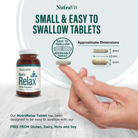 NUTRA Relax - Calming Supplement|30 Tablets | Supporting Relaxation| Containing Chamomile, Lemon Balm, Griffonia| Optimal Tranquility - by NutraVit