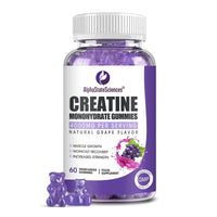 AlphaState Sciences Creatine Gummies - 4000mg Creatine with Calcium, Magnesium & Potassium, Strength, Endurance & Muscle Growth Supplement (60 Gummies)