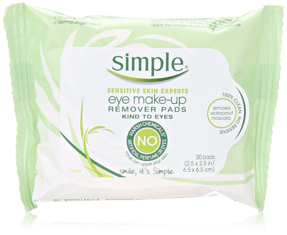Simple Kind to Skin Eye Make Up Remover Pads Pack of 2