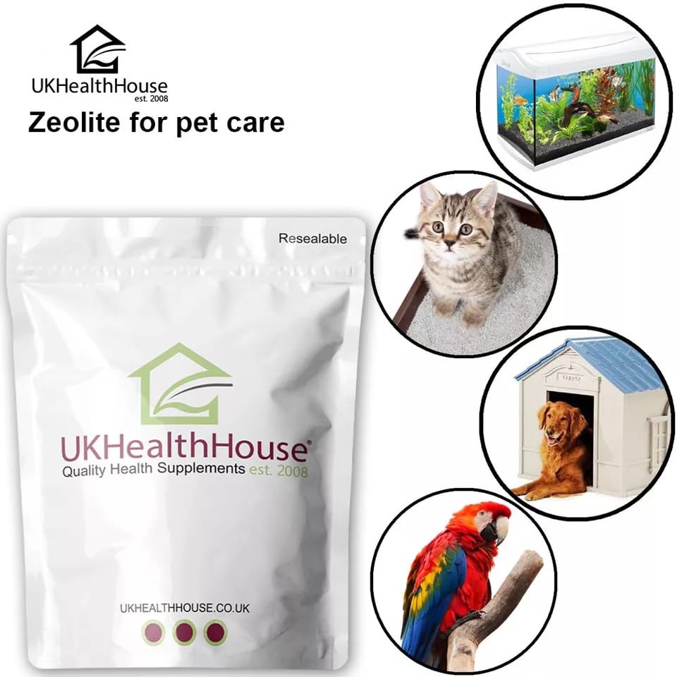 UKHealthHouse Zeolite | Clinoptilolite 95% | 3X Activated | Natural Mineral Dust Less-Than 2 µm | Micronized Zeolite Detox Powder | Easy to Use (2kg)
