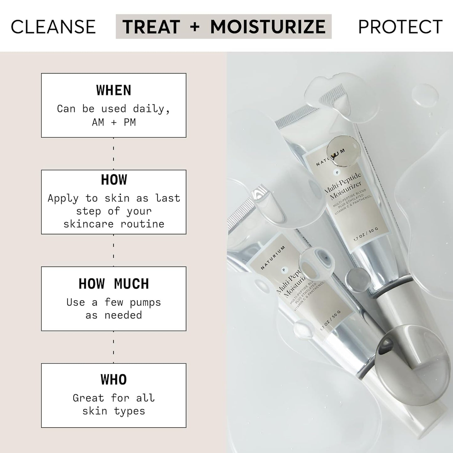 Naturium Multi-Peptide Eye Cream, Smoothing Skincare, with Squalane & Hyaluronic Acid | 0.5 FL OZ / 15 ML