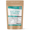 Time Health Ultra Collagen Complex - 126g Powder - Hydrolysed - Types I, II, III, V & X Collagen, Hyaluronic Acid, Vitamin C & Minerals - Made with VERISOL - Grass Fed - UK Made - GMP Standards